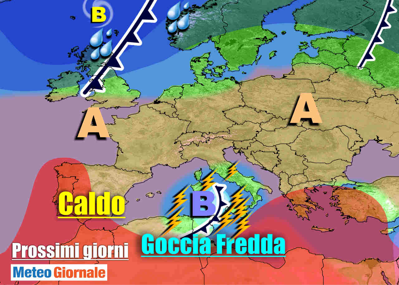METEO Italia: ciclone mediterraneo, ma incombe l’Anticiclone estivo