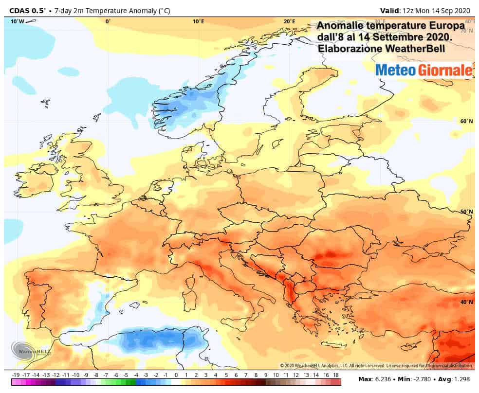 Clima ultimi 7 giorni: CALDO e MALTEMPO a braccetto sul Mediterraneo