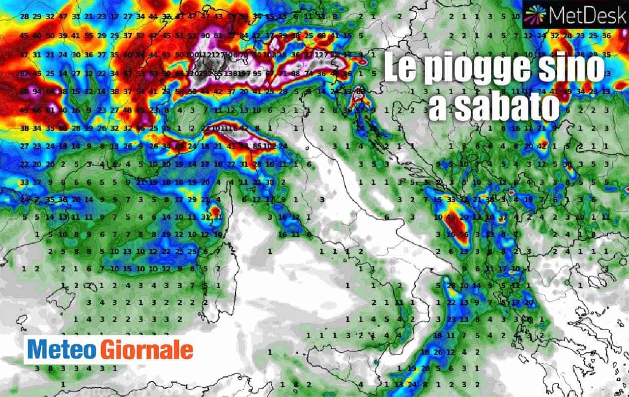 Si profila un altro fine settimana pessimo, anche “da lupi”