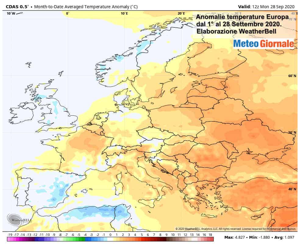 Il Settembre più FREDDO degli ultimi 50 anni? Solamente una bufala