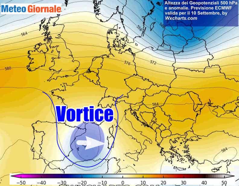 Meteo domani: TEMPORALI in arrivo, VORTICE ciclonico prova a sfondare