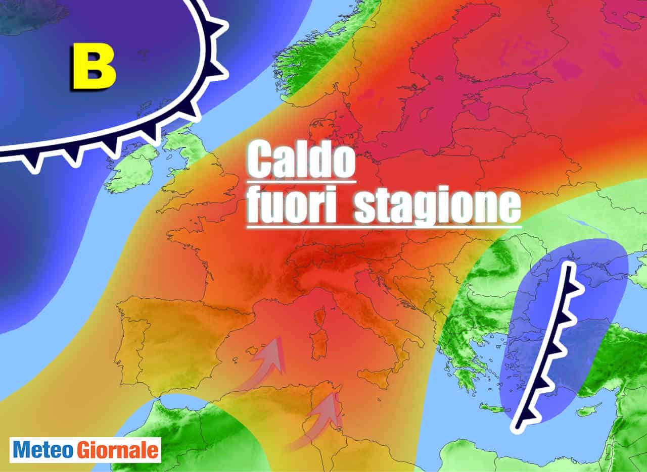 Gli effetti meteo dell’Alta Pressione d’Africa, in Italia. STOP d’Autunno