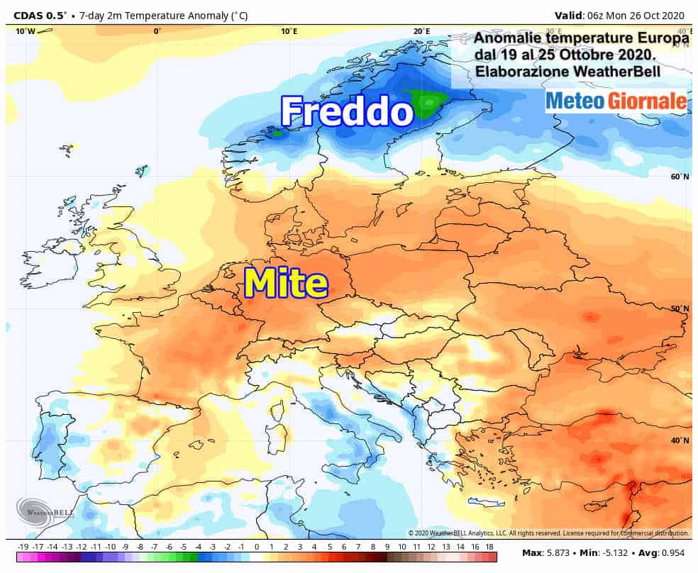 Focus Clima Europa, ottobre con nuovi sbalzi meteo estremi