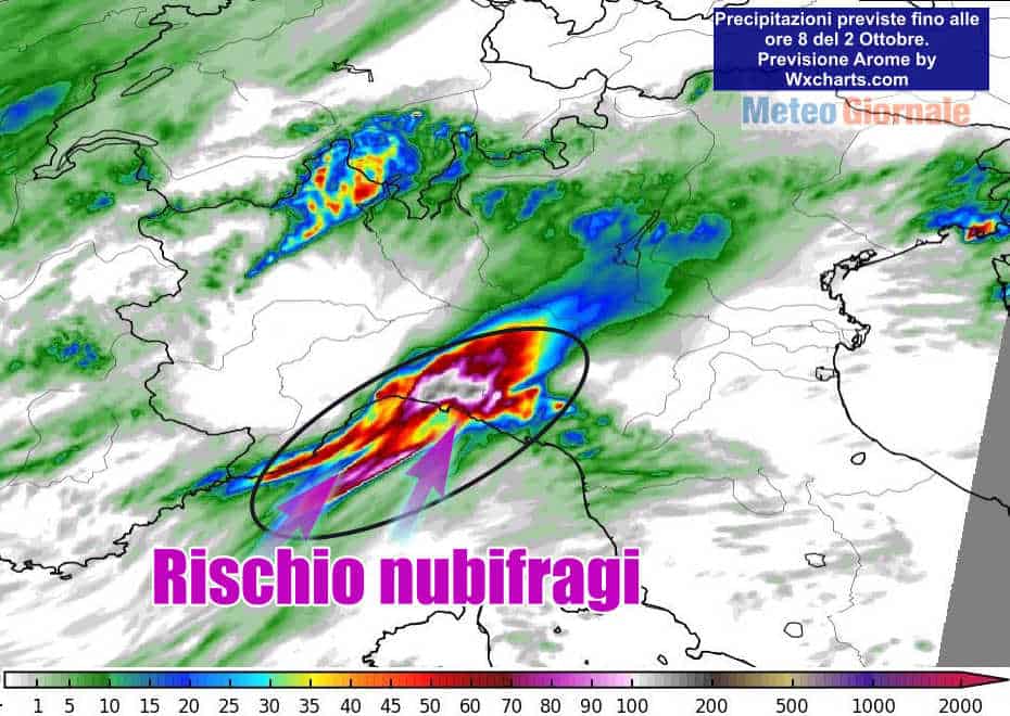 METEO peggiora, iniziano le prime piogge. Verso SUPER MALTEMPO al Nord