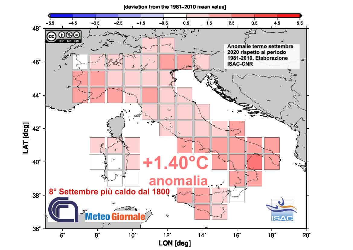 Dati a cura di ISAC-CNR