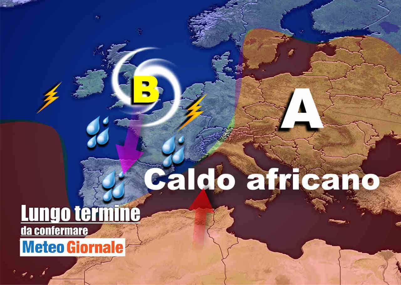 Meteo Italia nel lungo termine: rischio AFRICA, seguito da NUBIFRAGI