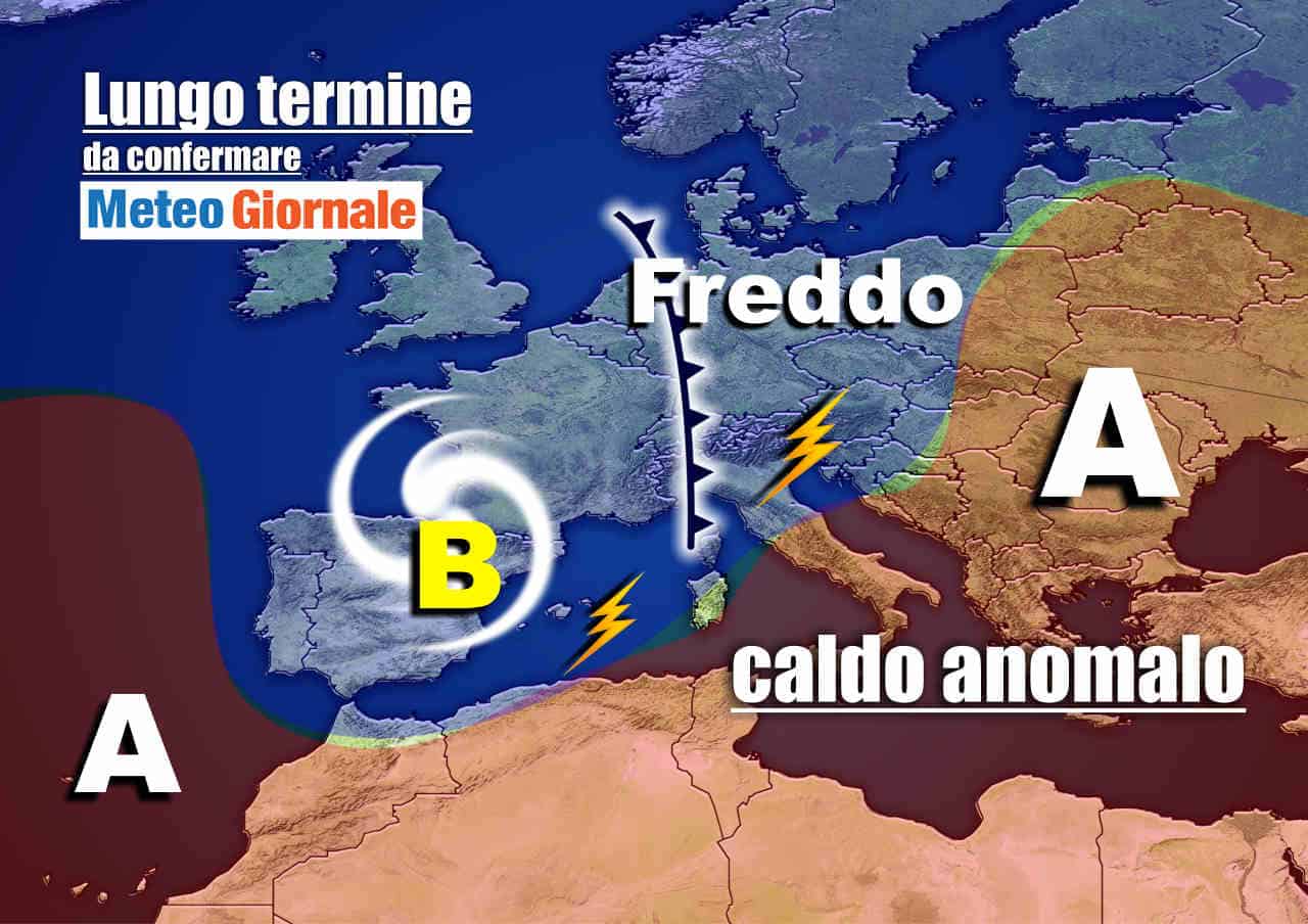 Meteo Italia nel lungo termine: CALDO, ma poi brutto e ancora FREDDO
