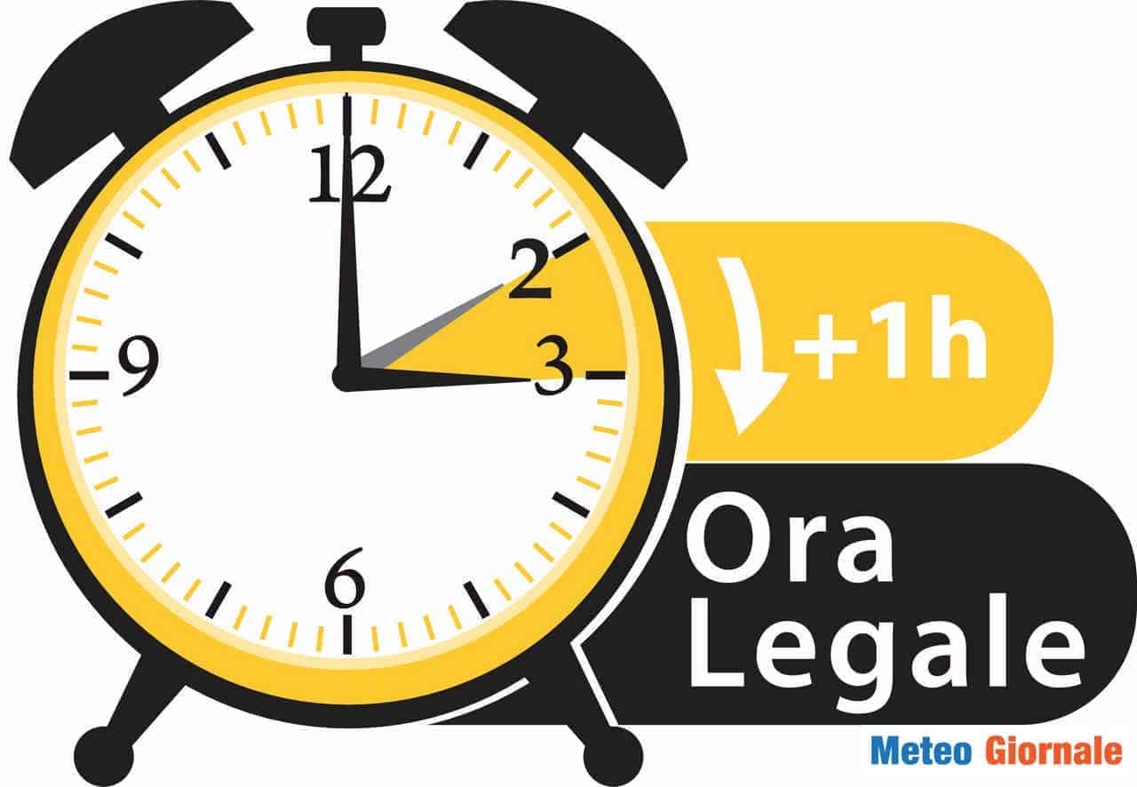 Lancette indietro di un'ora il prossimo weekend