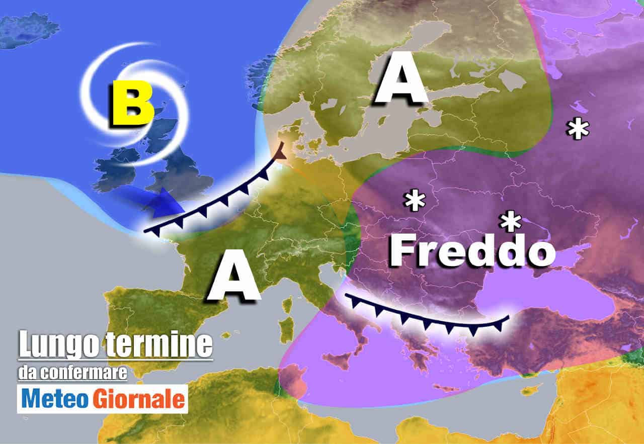 Meteo Italia sul lungo termine, ANTICICLONE dominante ma FREDDO