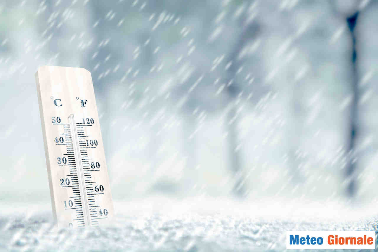 Crollo temperature con l'imminente peggioramento