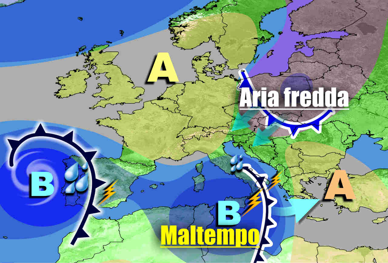 Evoluzione meteo durante weekend