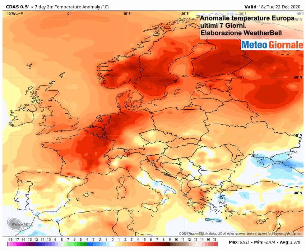 Europa fa caldo, ma ora avanza il Freddo Inverno. Meteo ribaltone