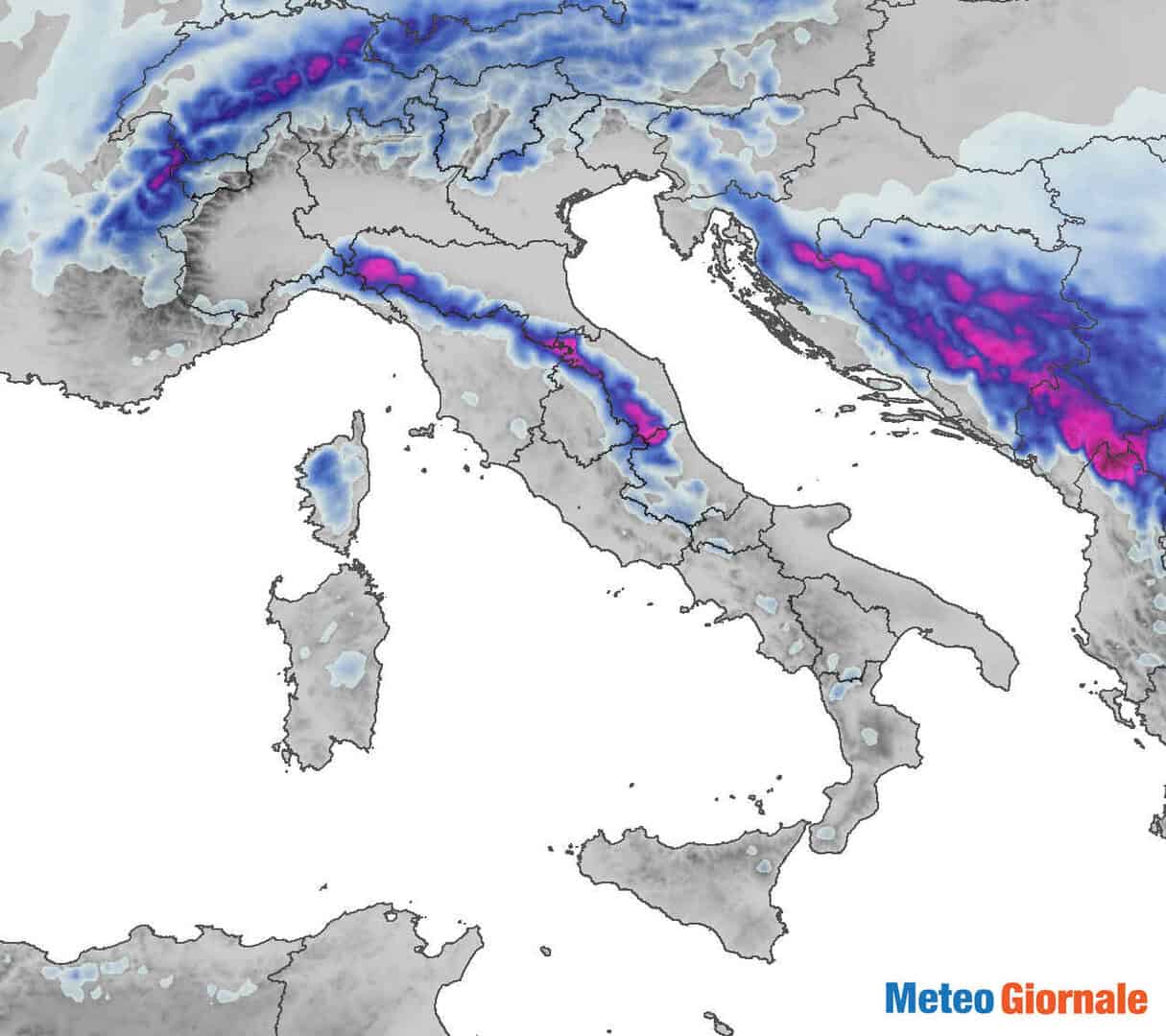 Italia: Bianco Natale, ecco le ultime proiezioni dei modelli matematici meteo