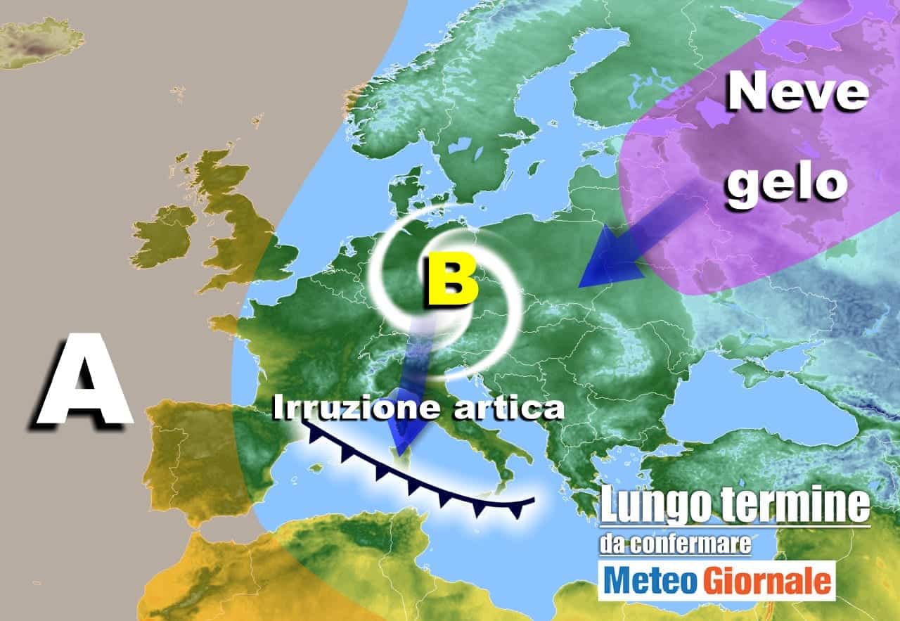 Meteo Italia verso il nuovo anno, freddo e anche NEVE in gran parte d’Europa