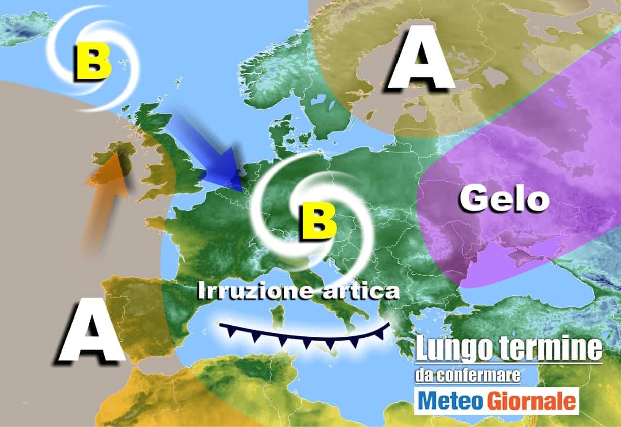 Meteo Italia lungo periodo: colata ARTICA porterà l’Inverno ed il freddo