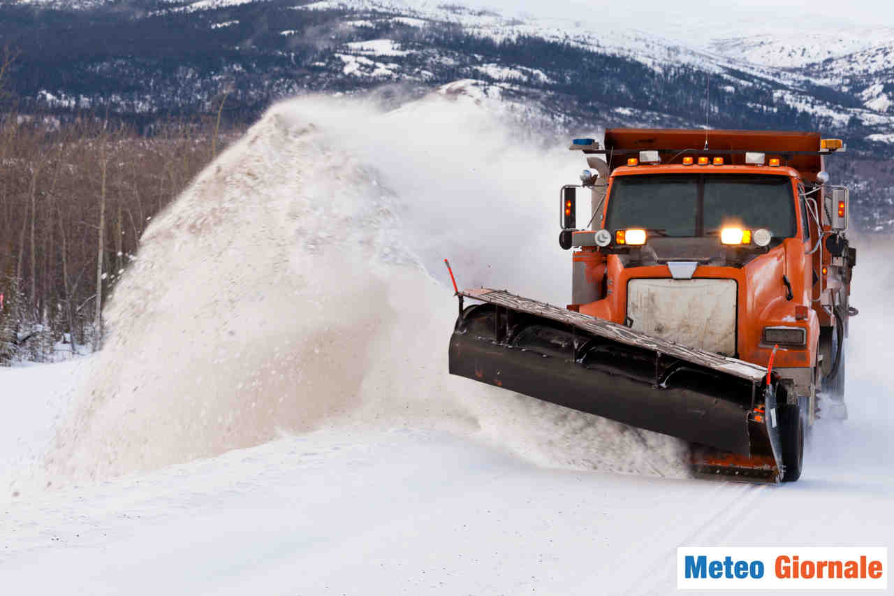 Neve a vagonate in alta montagna