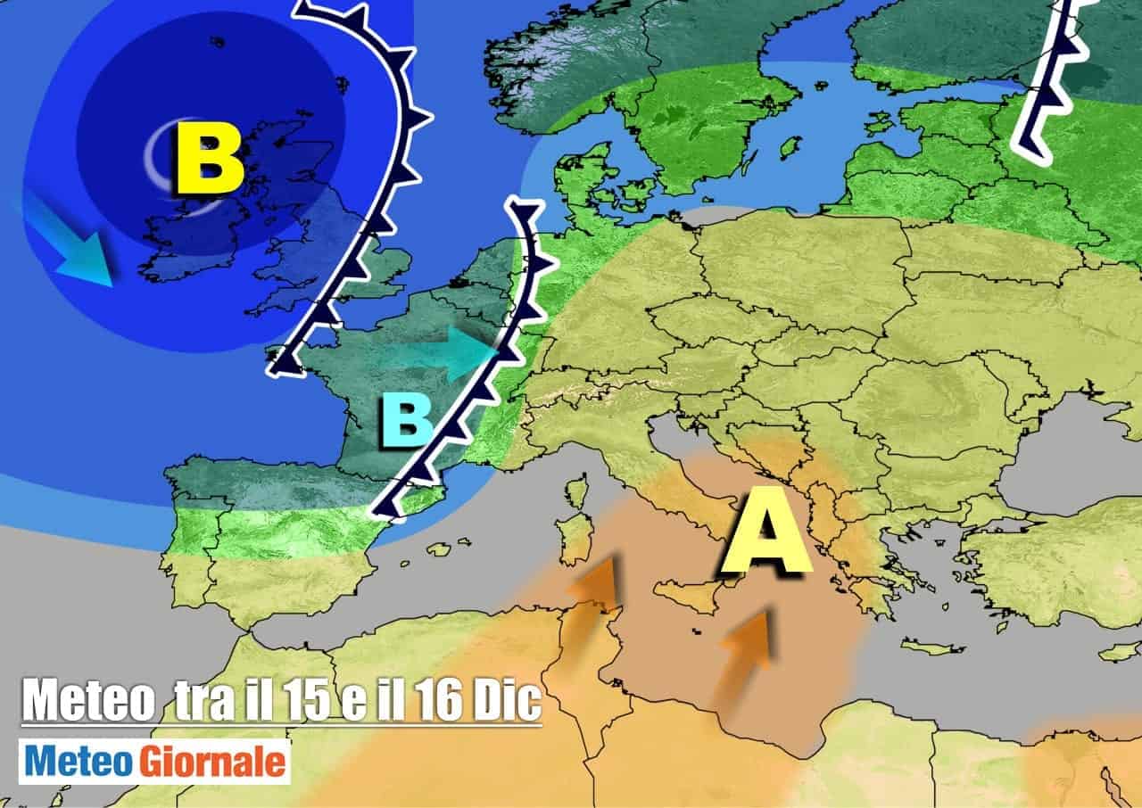 METEO sino 20 Dicembre:  Stop Inverno temporaneo