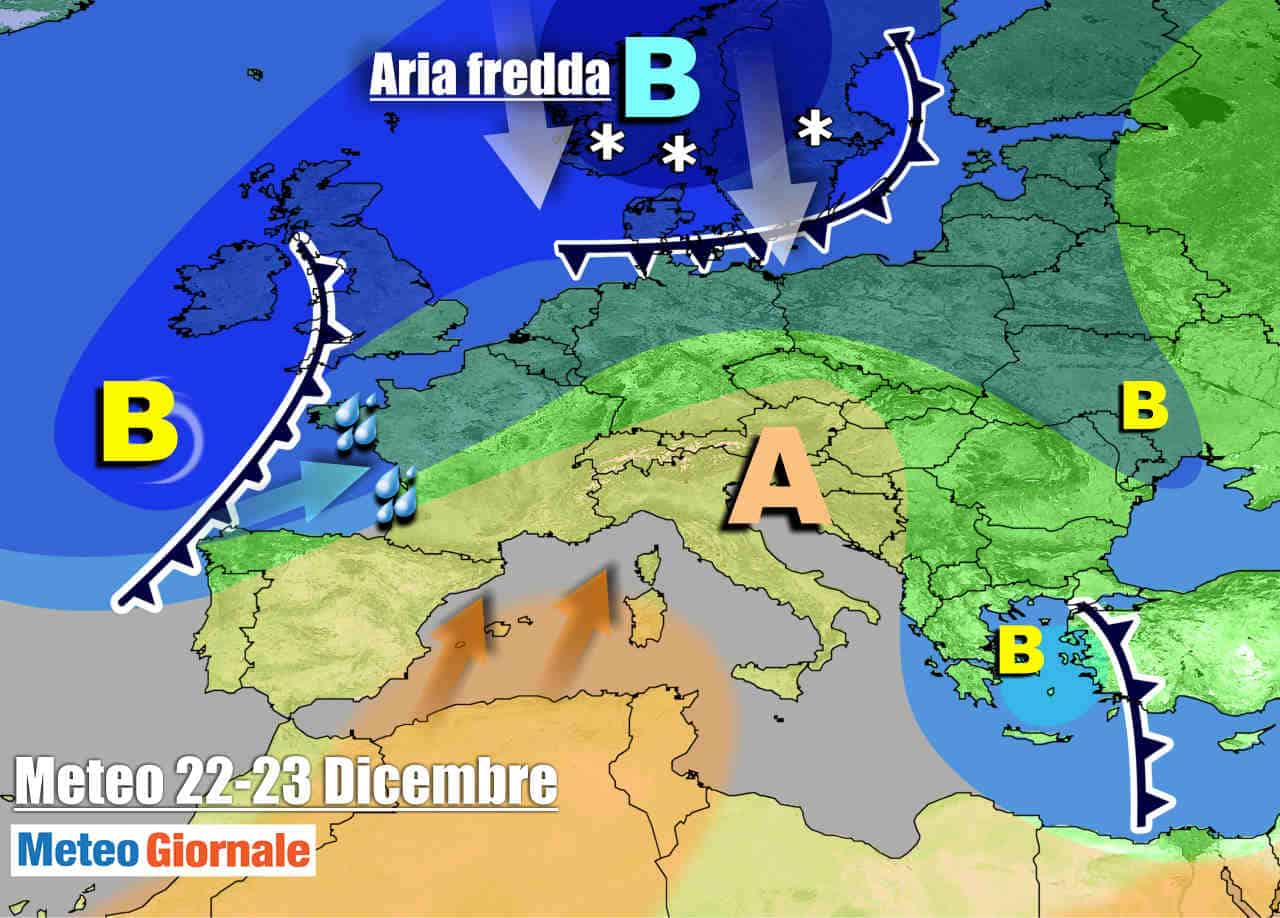 METEO 7 Giorni. Verso un Natale di freddo. Aumenta il rischio di Neve, tutti i dettagli