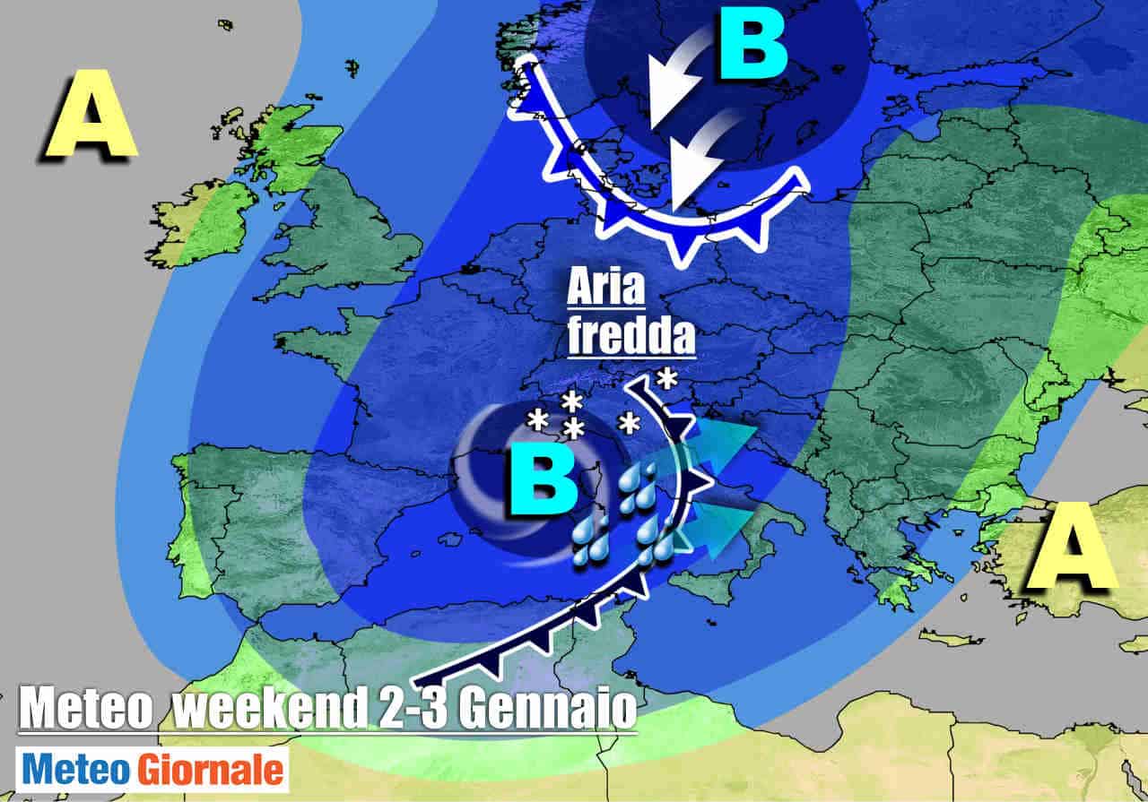 Meteo primi giorni del 2021