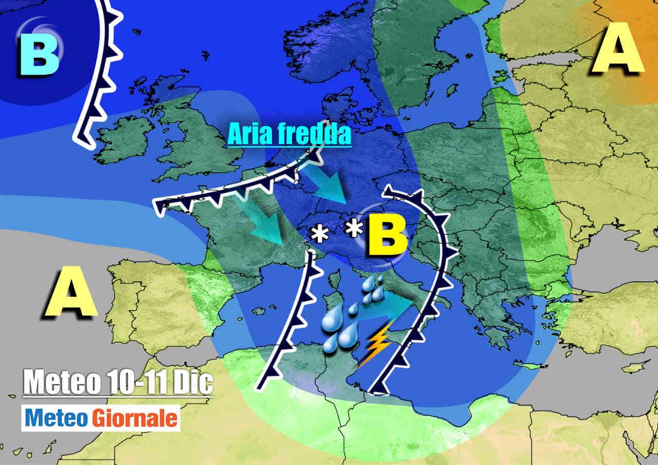 METEO Italia. Non è finita, PIOGGIA e NEVE sino weekend. Poi grosse novità