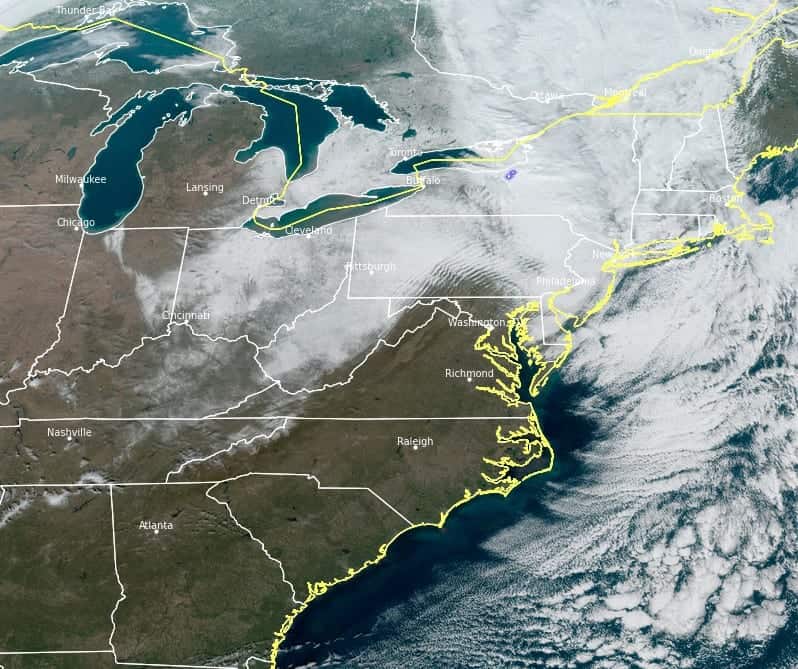 Palla di fuoco su New York. Credito NOAA.
