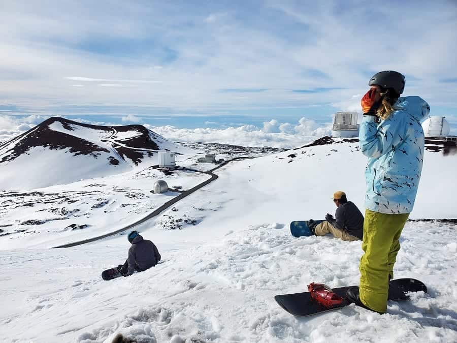 La neve cade anche nelle montagne delle Hawaii