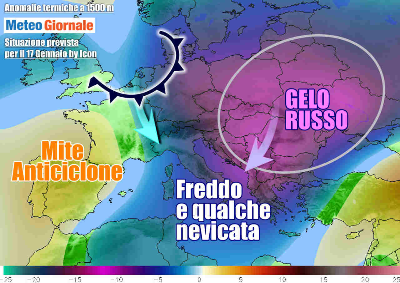 Evoluzione nel corso del weekend