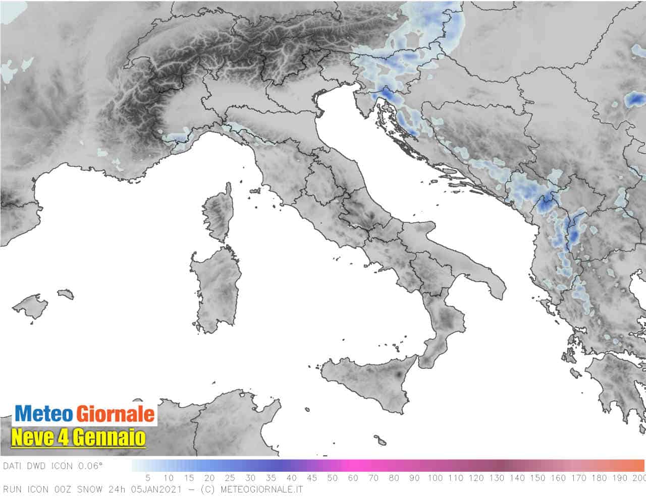 neve 4 gennaio