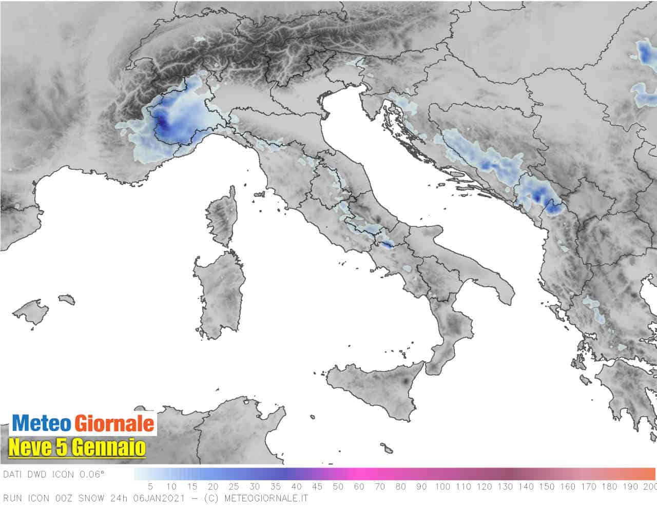 neve 5 gennaio
