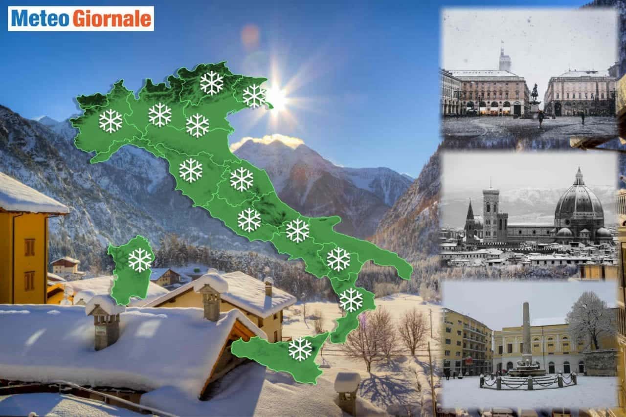 La neve in Italia, previsioni meteo.