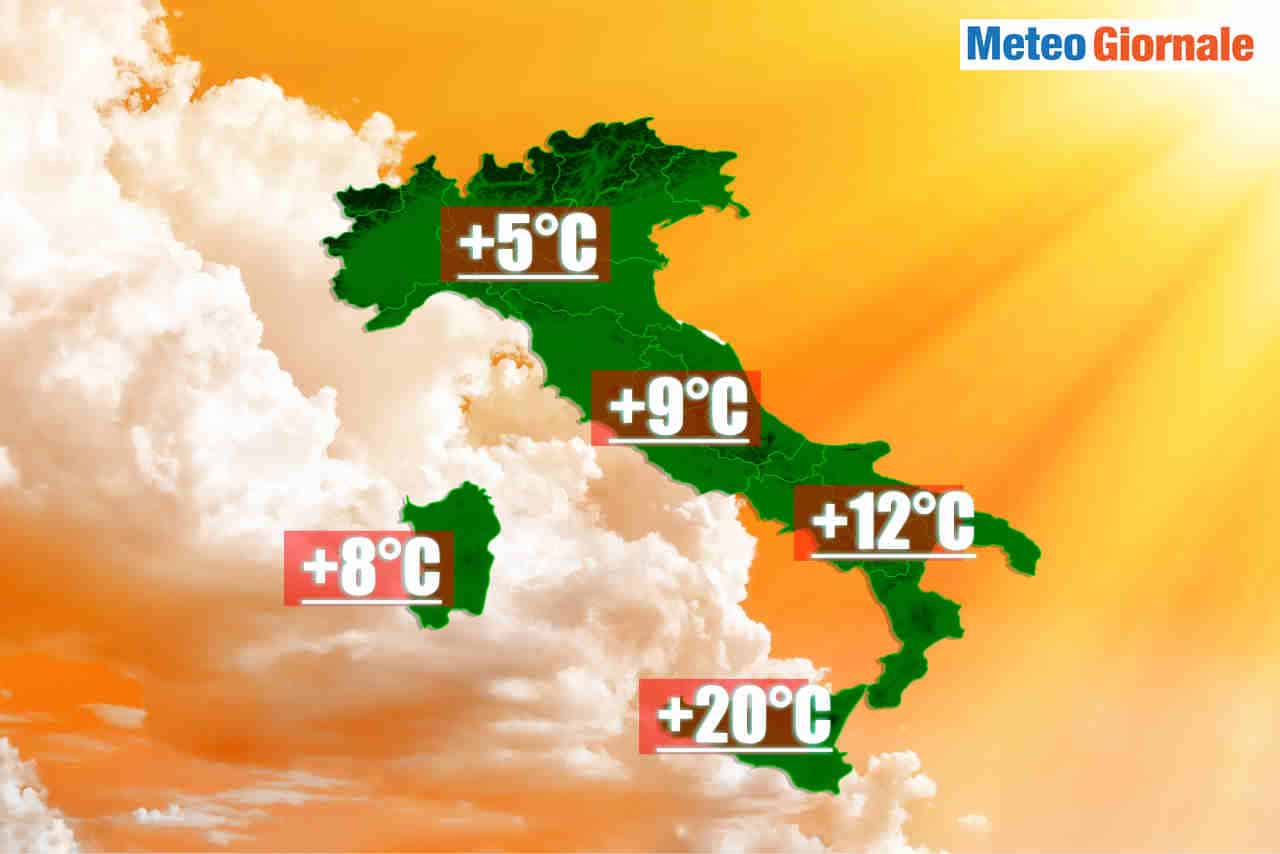 Temperature massime Italia.