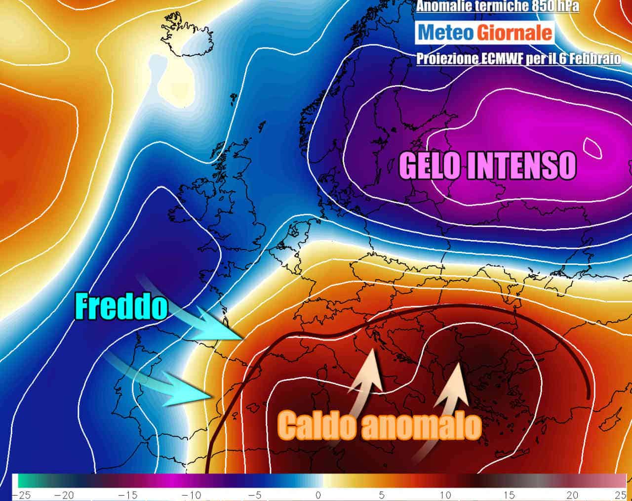 Grandi contrasti termici in Europa nell'ultima parte della settimana