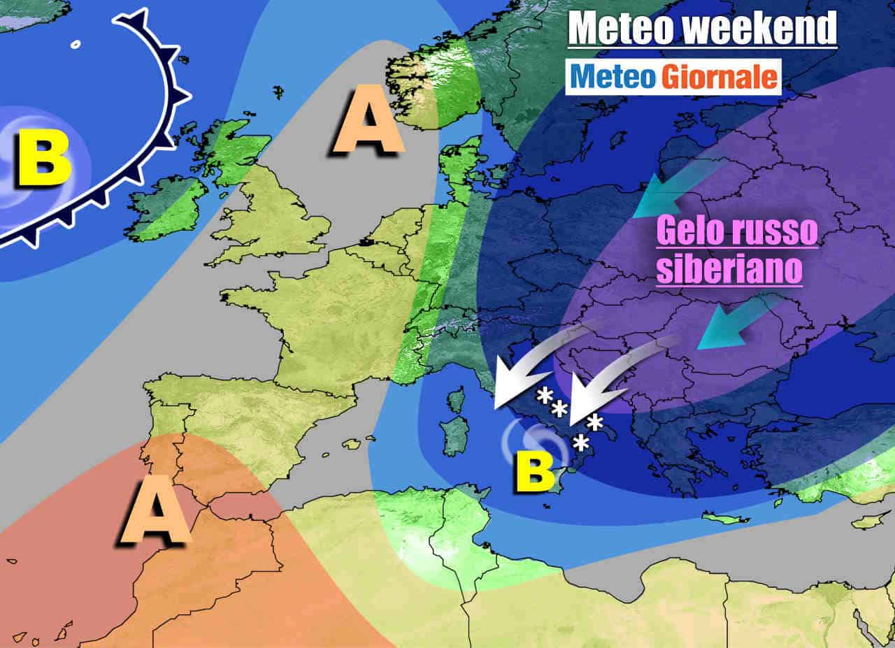 Evoluzione nel corso del weekend