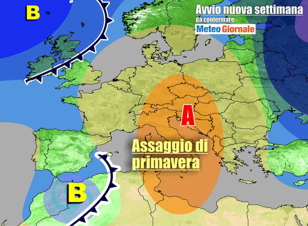 Super anticiclone da inizio settimana