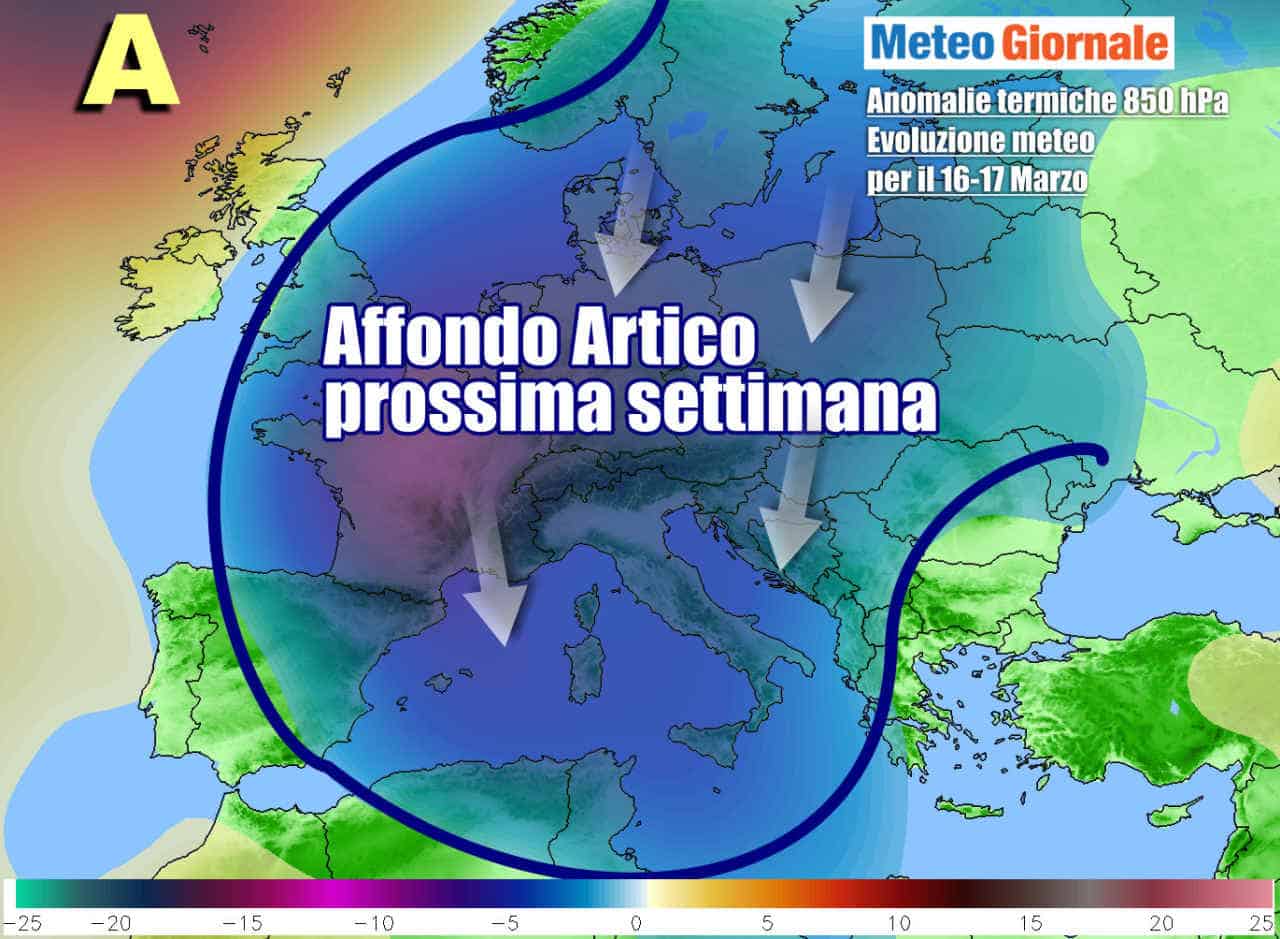 FREDDO dall’Artico verso l’Italia dal 15 Marzo. Meteo d’Inverno