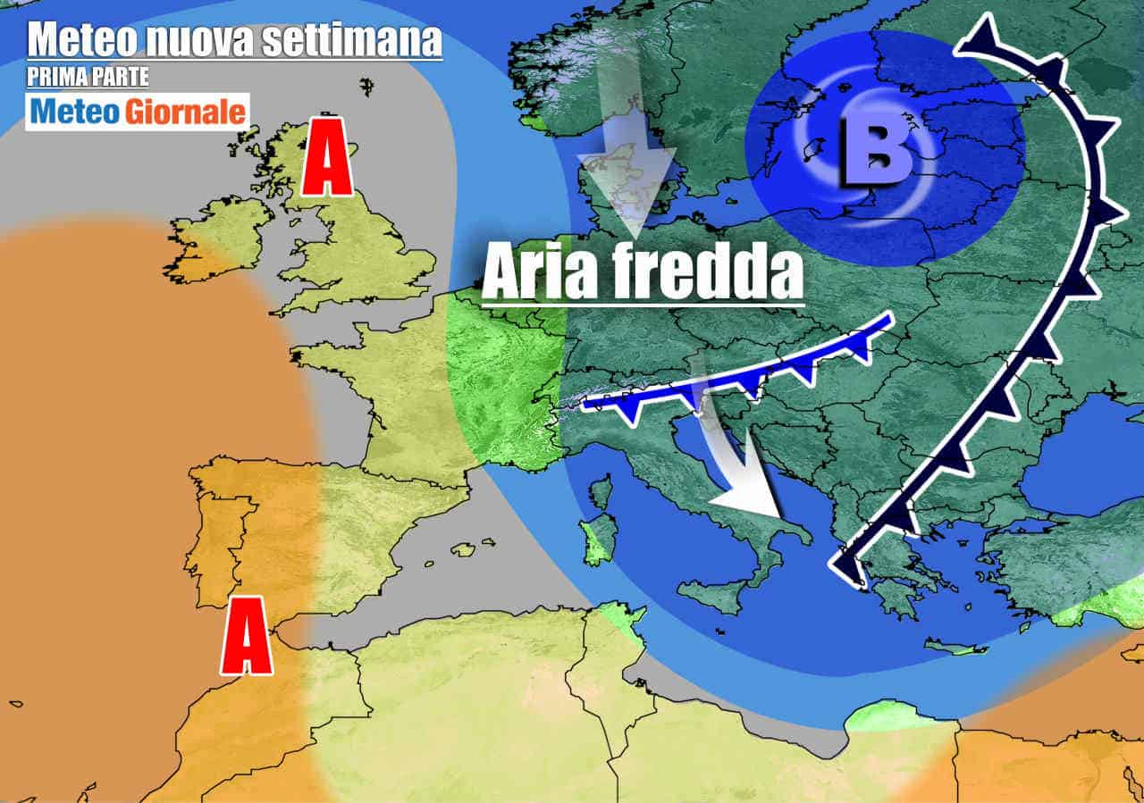 METEO Italia. Peggiora domenica, poi ritorno d’inverno con freddo e neve
