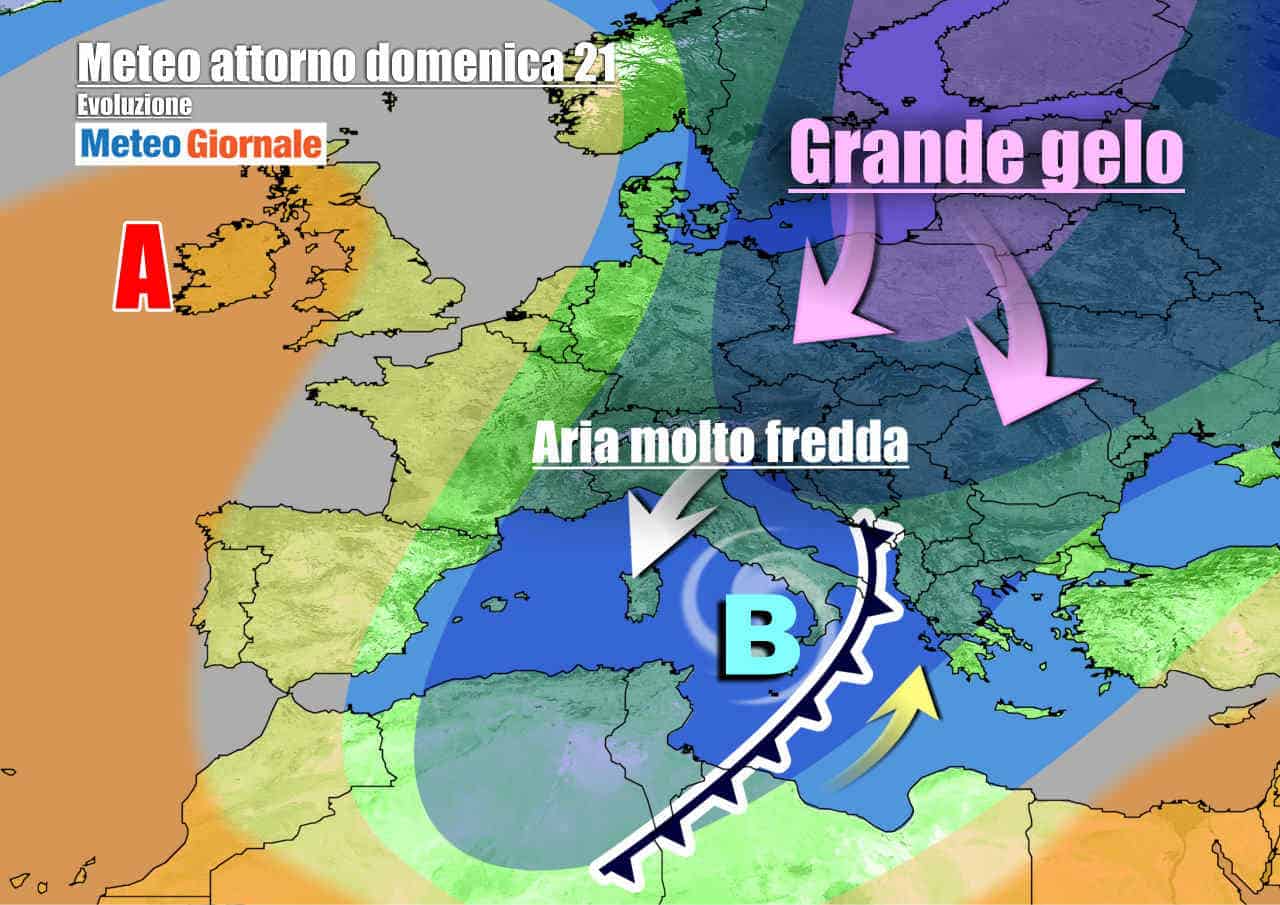 Grande freddo sull'Italia anche dopo il weekend