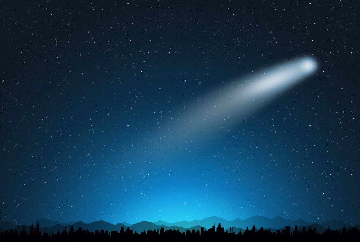 La LUNA e la sua scia luminosa
