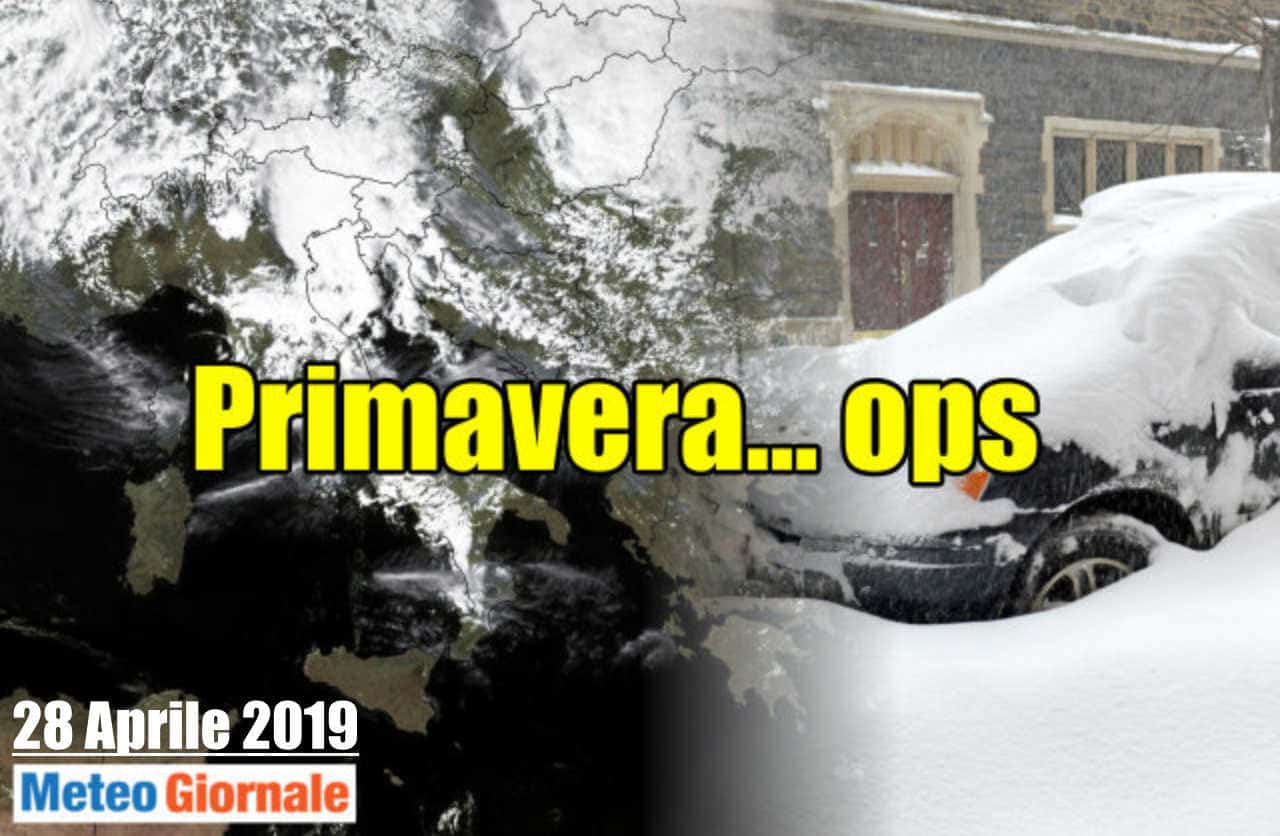 NEVE di fine Aprile a bassa quota sul Nord Italia. Meteo estremizzato