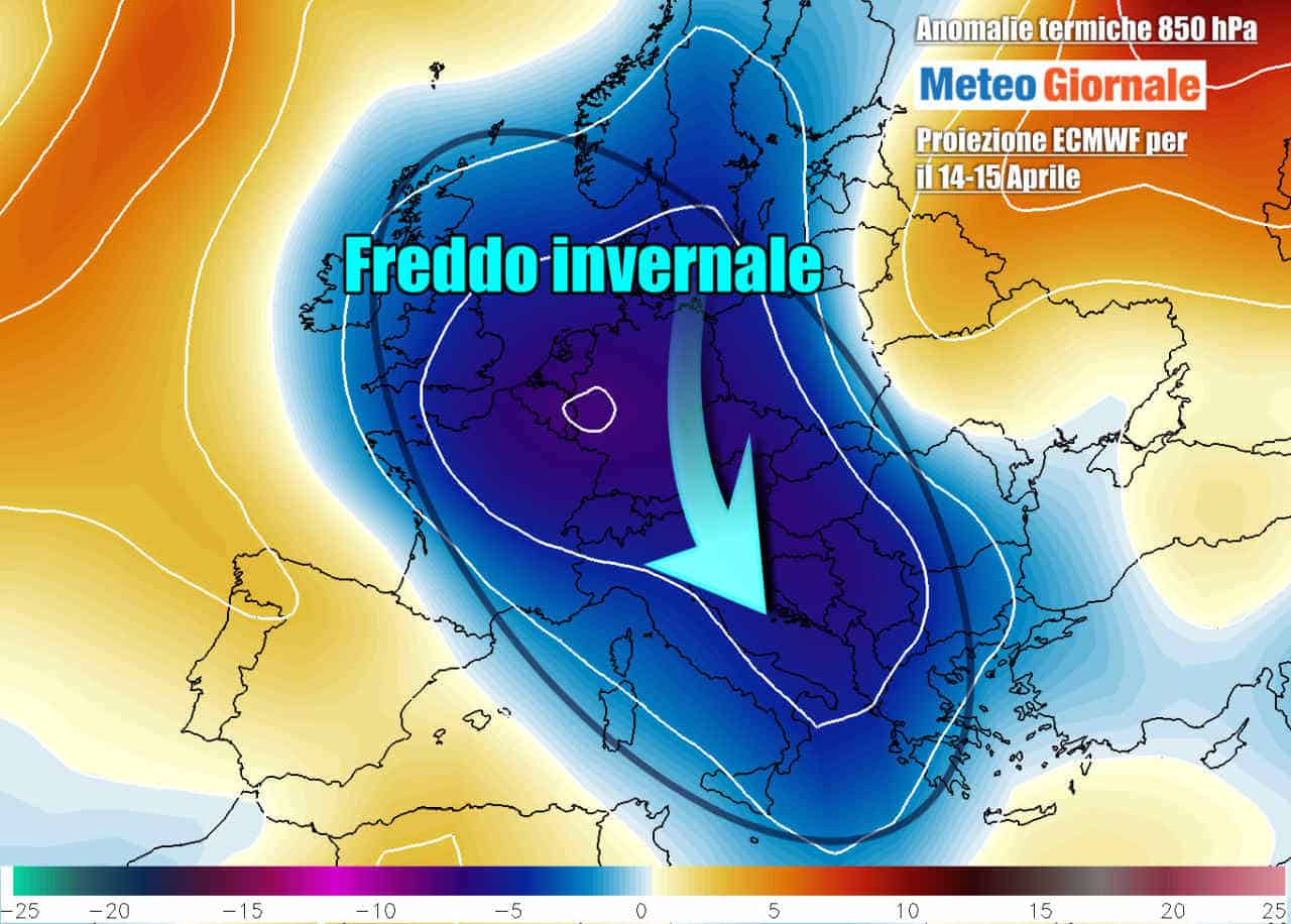 Primavera STOP, prevale il FREDDO e durerà svariati giorni
