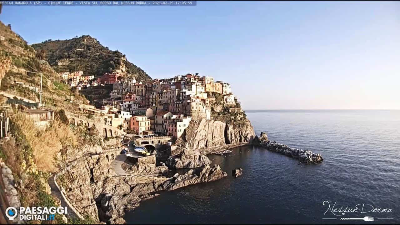 Live Manarola,  Cinque Terre. Meteo Webcam in un punto nevralgico