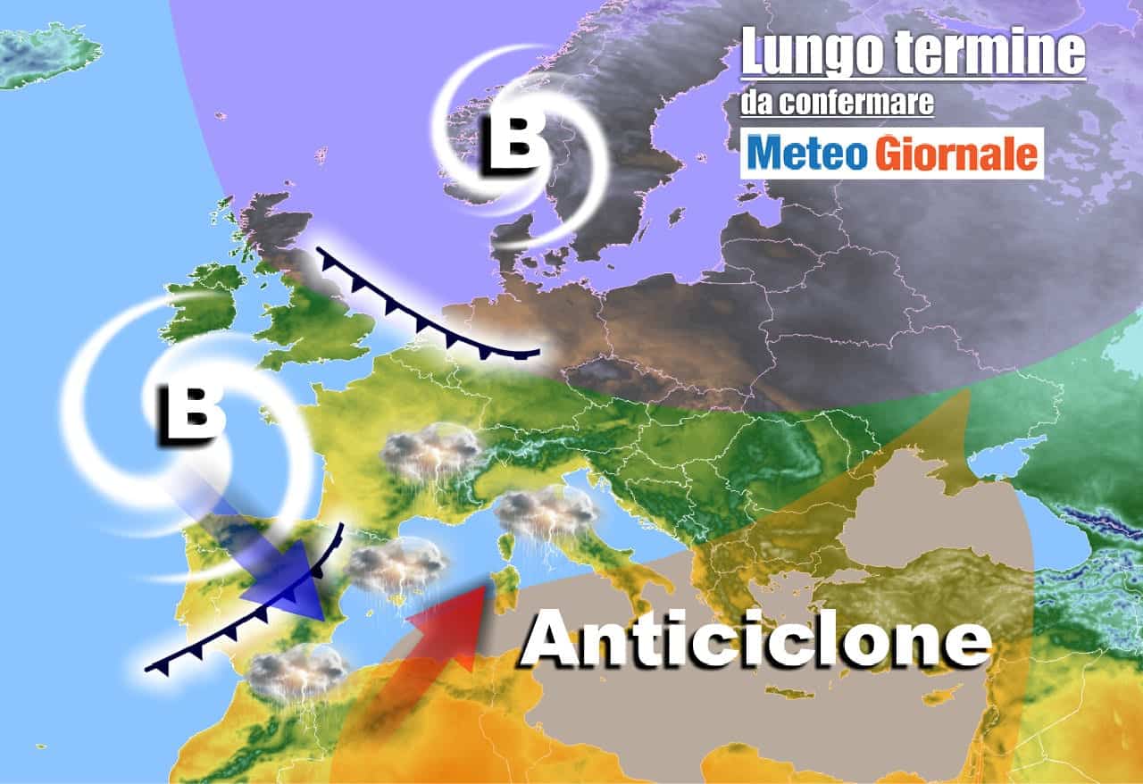 Meteo Italia al 8 maggio, spaccata in due da CALDO e ATLANTICO