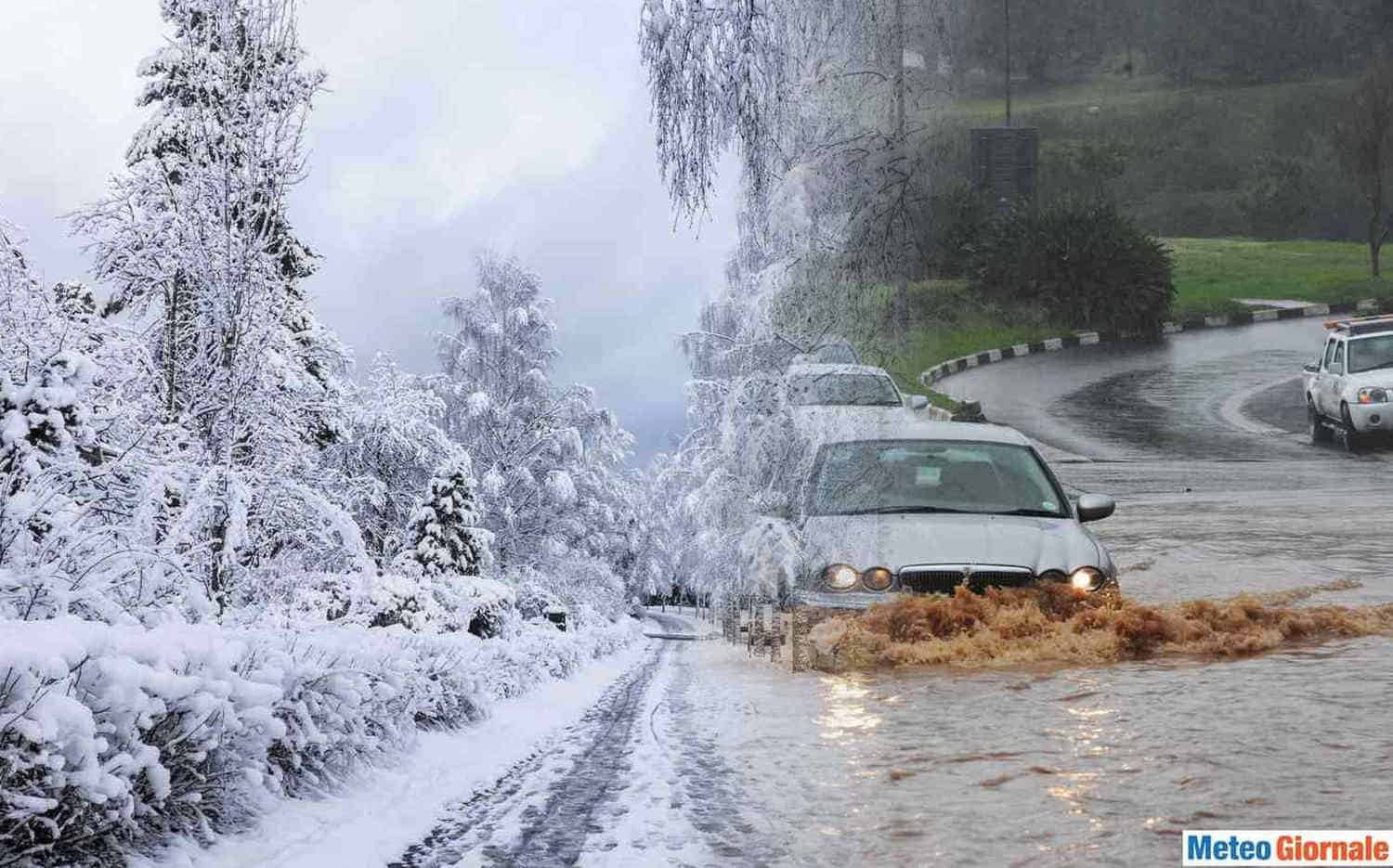 Meteo del weekend, irrompe il maltempo: arriva la pioggia e anche la neve