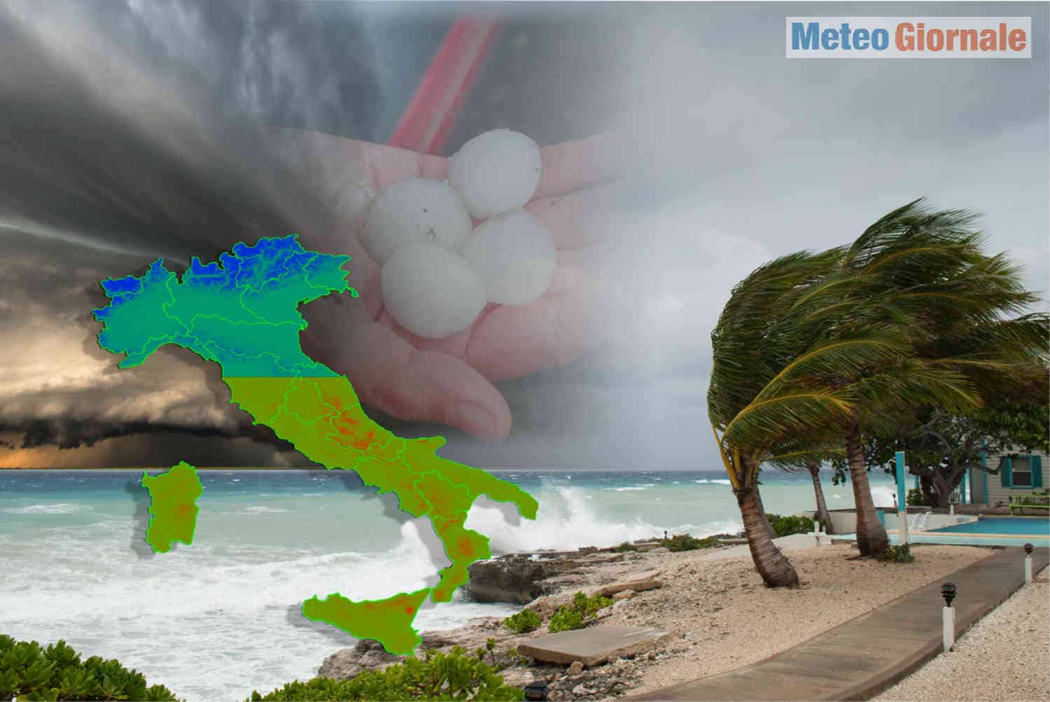 Meteo maggio 2021 burrascoso e Caldo: Super Grandine