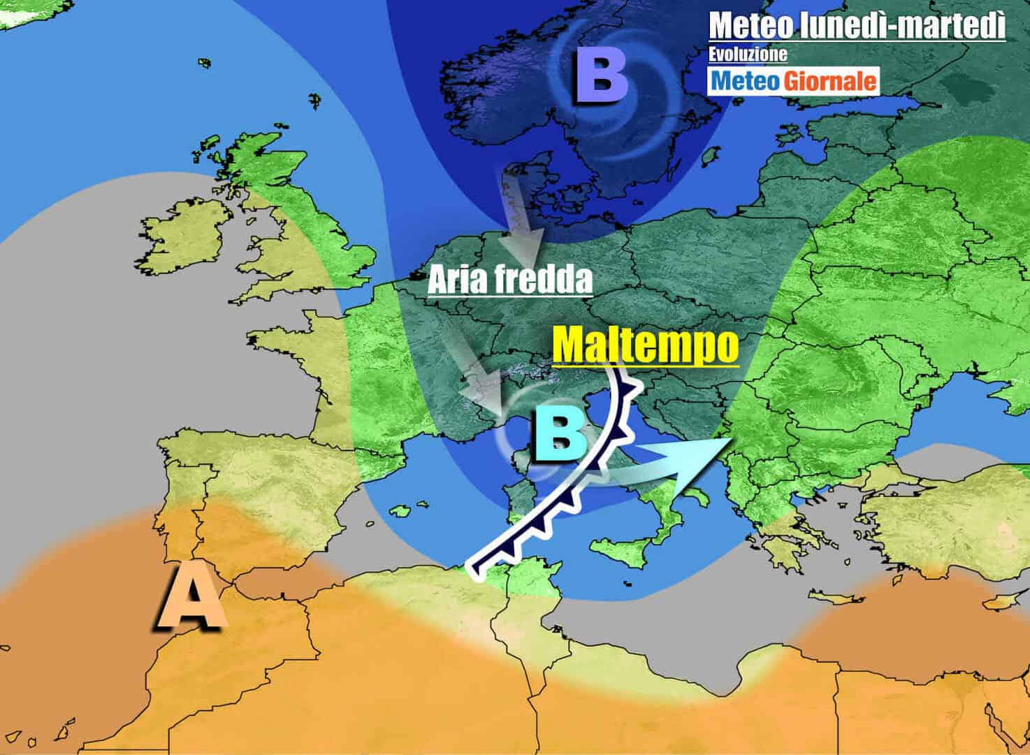 METEO Italia. Forte Maltempo, piogge, neve e temporali. Poi freddo