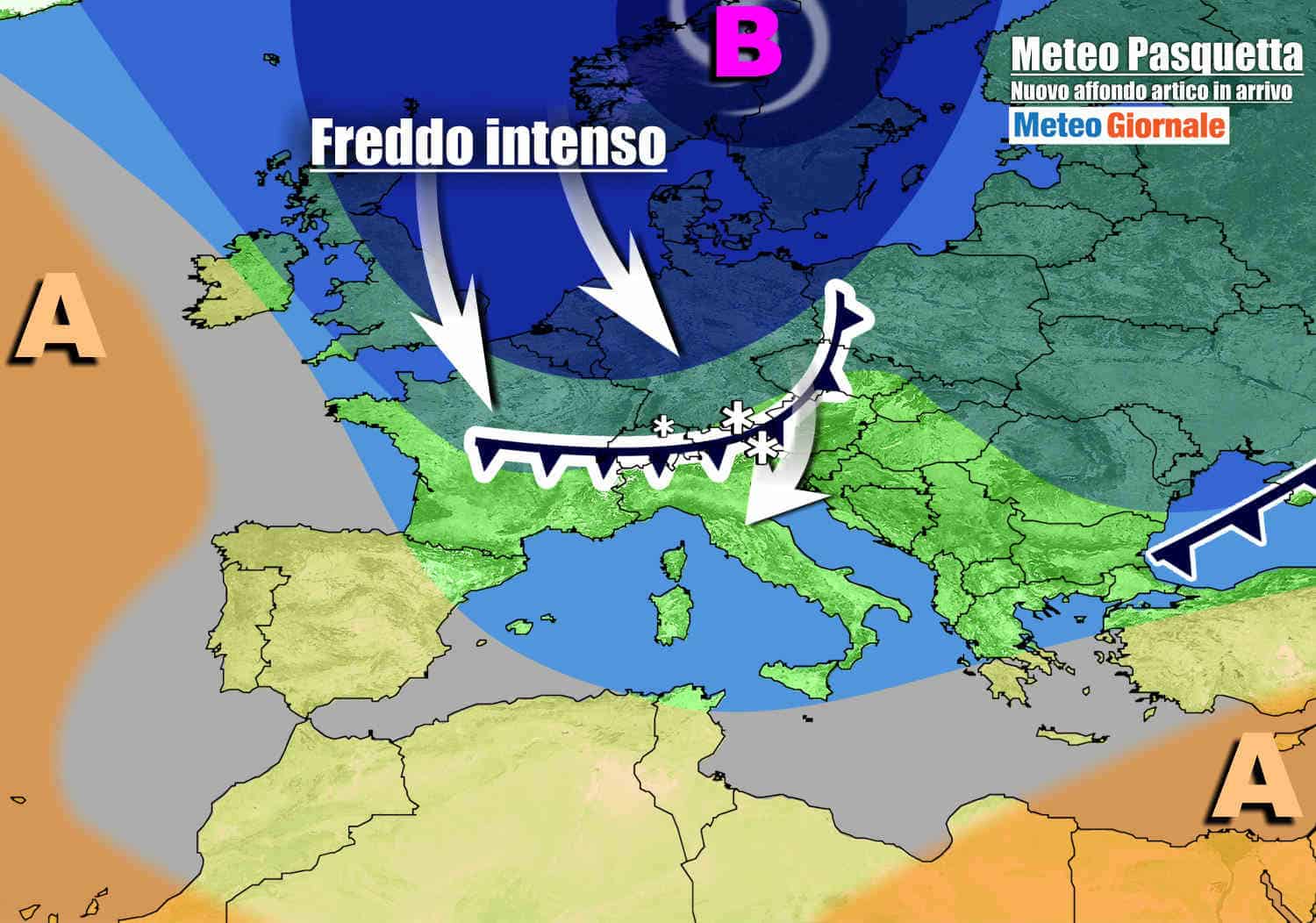 METEO Italia. Ritorno del freddo con TEMPORALI, GRANDINE e anche la NEVE