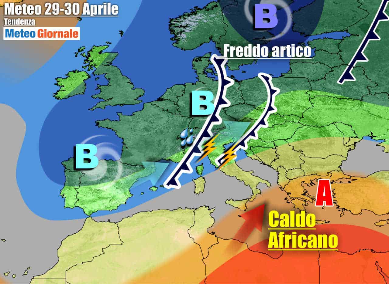 METEO 7 Giorni, tra CALDO e TEMPORALI. Novità fulminee a inizio maggio