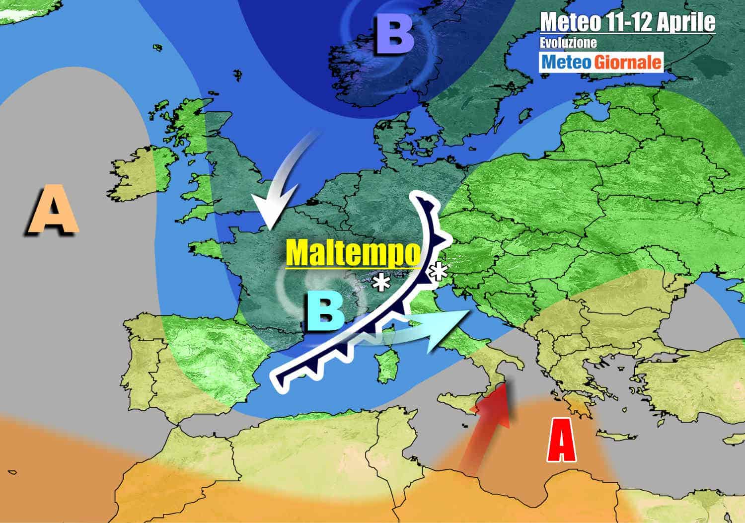METEO Italia. Maltempo picchierà duro, tanta neve su Alpi. Poi altro freddo