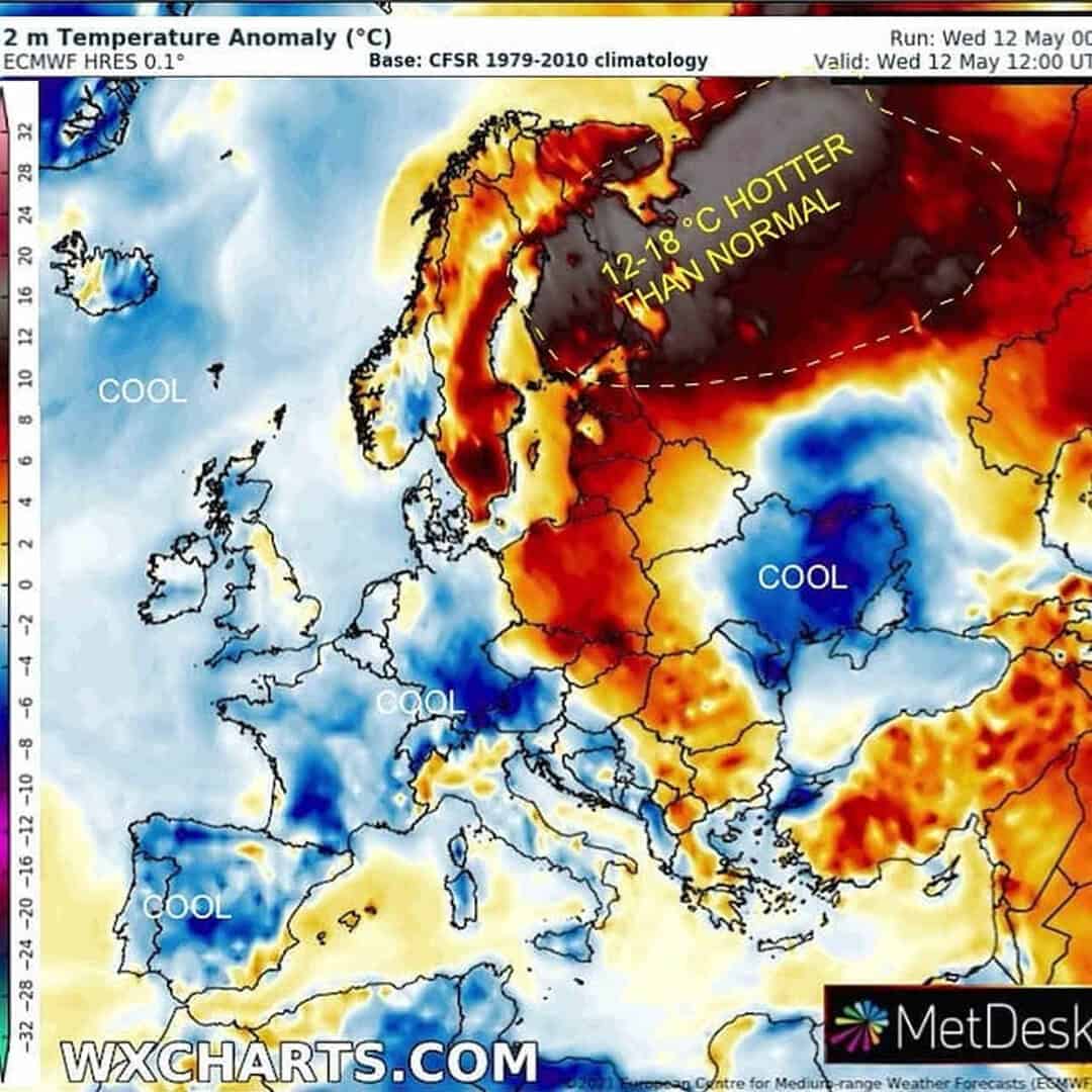 Anomalo meteo di primavera. In Finlandia è CALDO RECORD per maggio