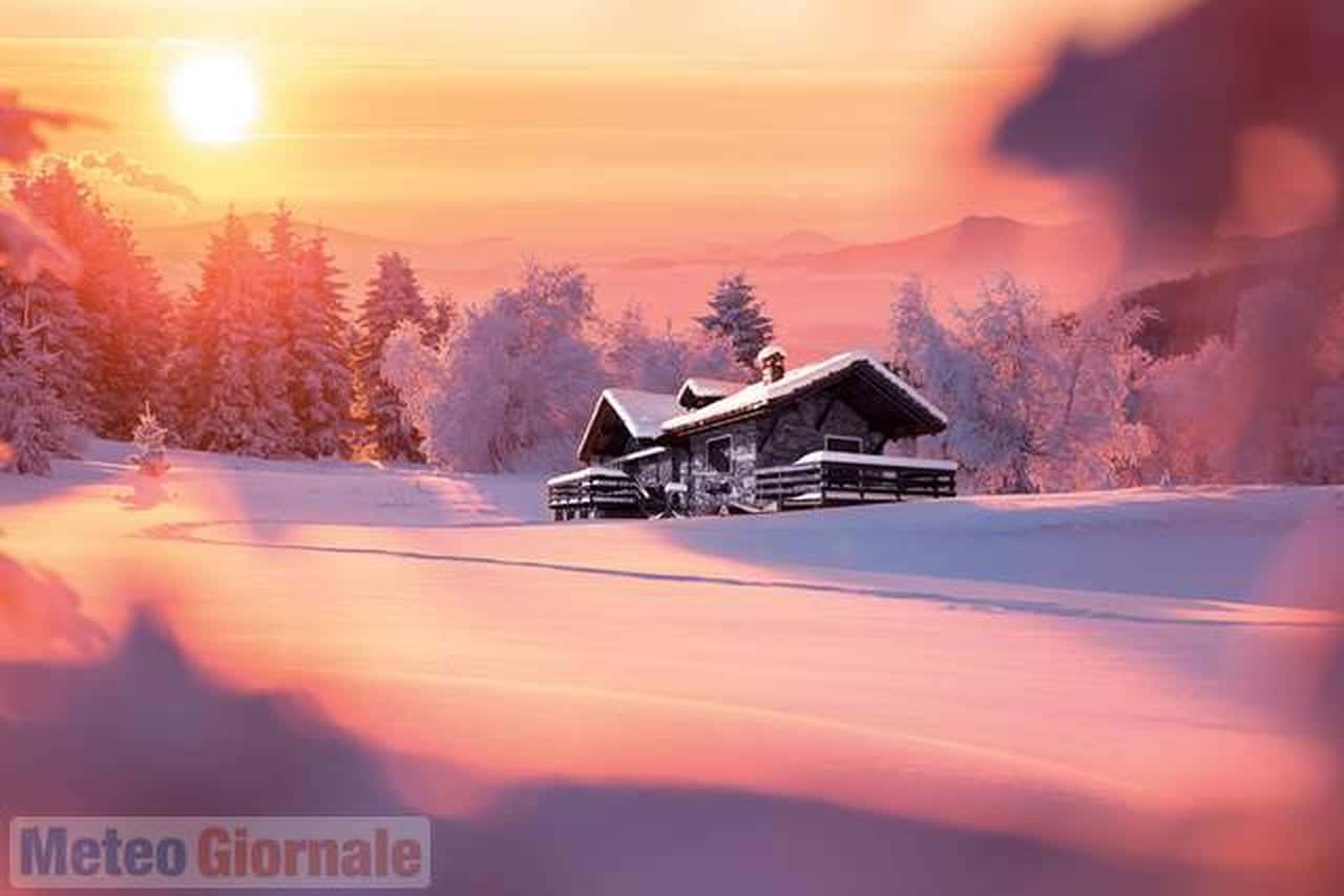 Paesaggio invernale innevato, può accadere persino a maggio